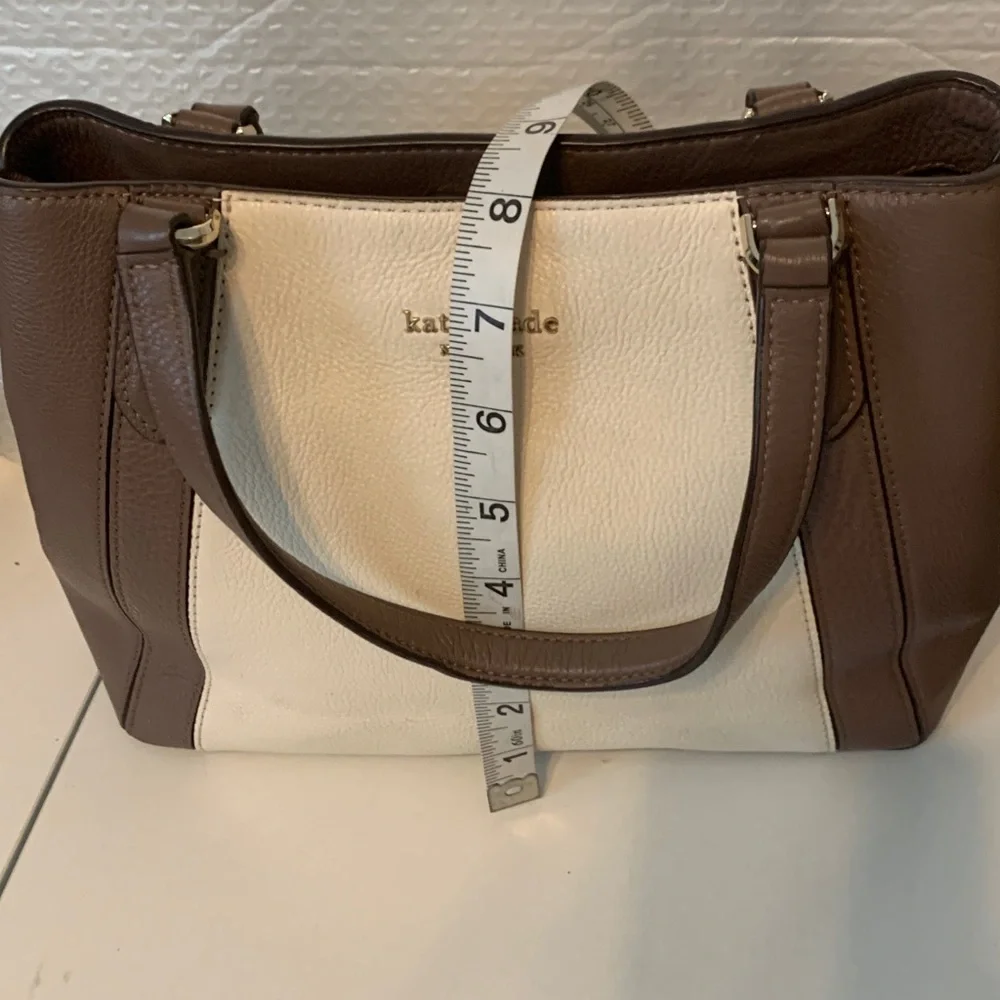 kate spade Two-Tone Cream and Brown Satchel
